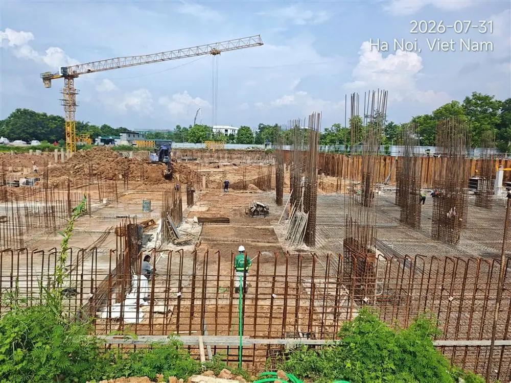 Tiến độ thi công nhà ở xã hội Minh Đức, cập nhật đầu tháng 8/2026