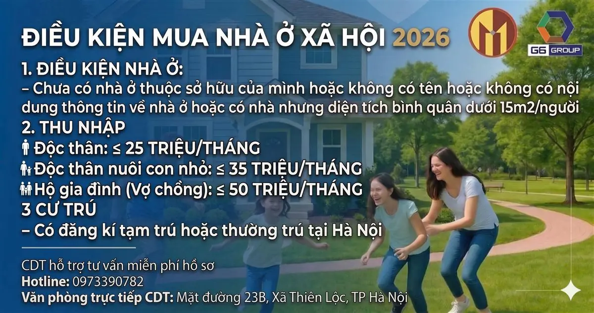 Điều kiện mua nhà ở xã hội 2026