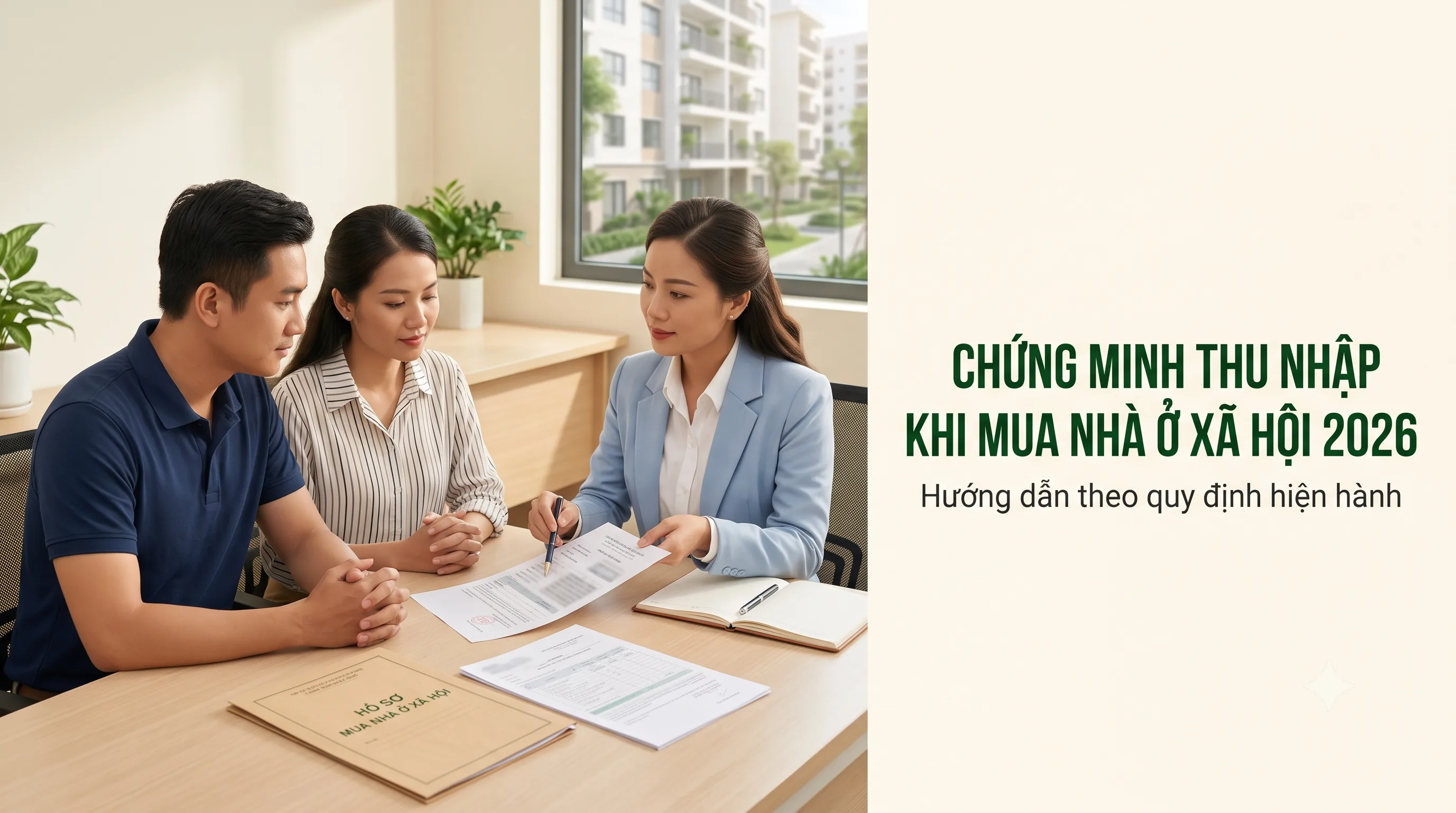 Hướng dẫn chứng minh thu nhập khi mua nhà ở xã hội năm 2026