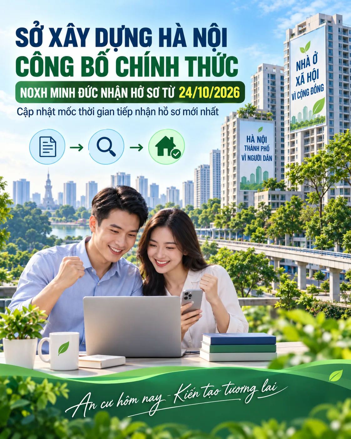 Sở Xây dựng Hà Nội công bố chính thức NOXH Minh Đức nhận hồ sơ từ 24/10/2026
