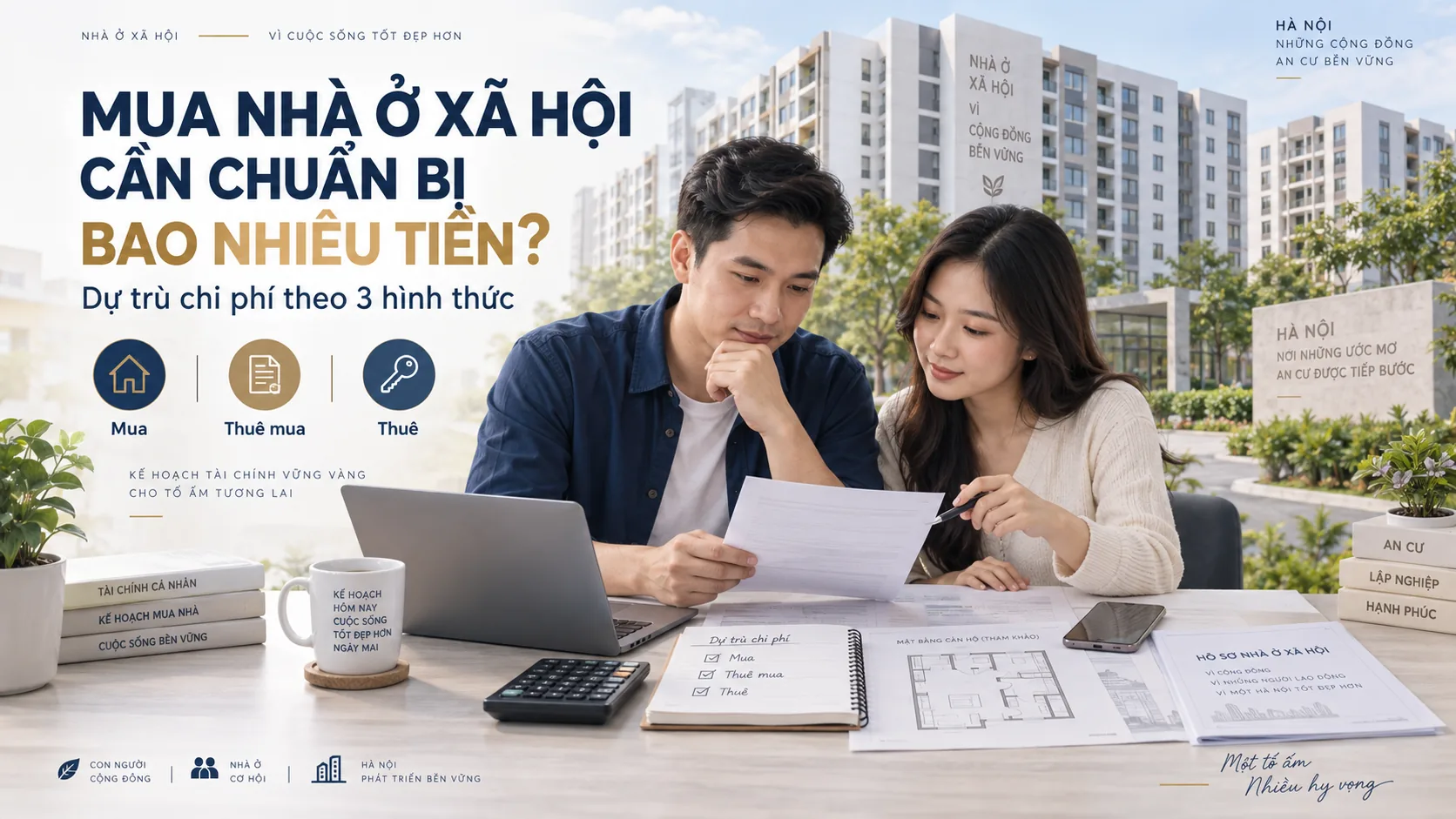 Mua nhà ở xã hội cần chuẩn bị bao nhiêu tiền? Dự trù chi phí theo 3 hình thức