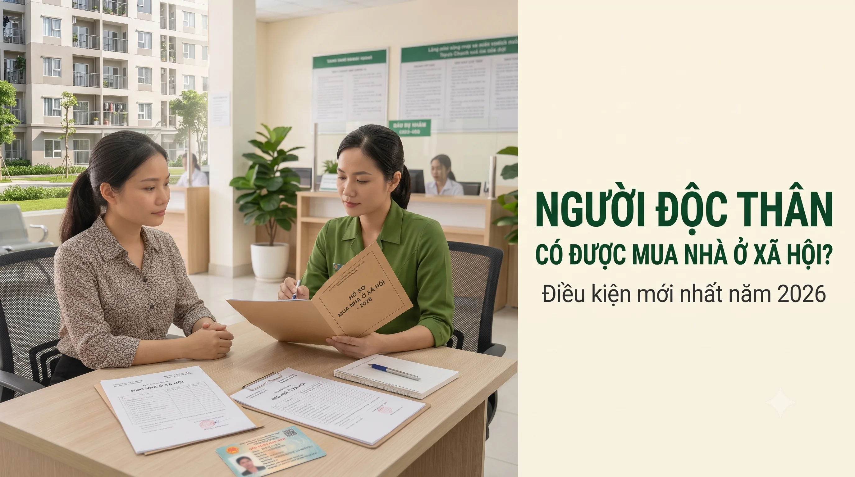 Người độc thân có được mua nhà ở xã hội không? Điều kiện mới nhất năm 2026