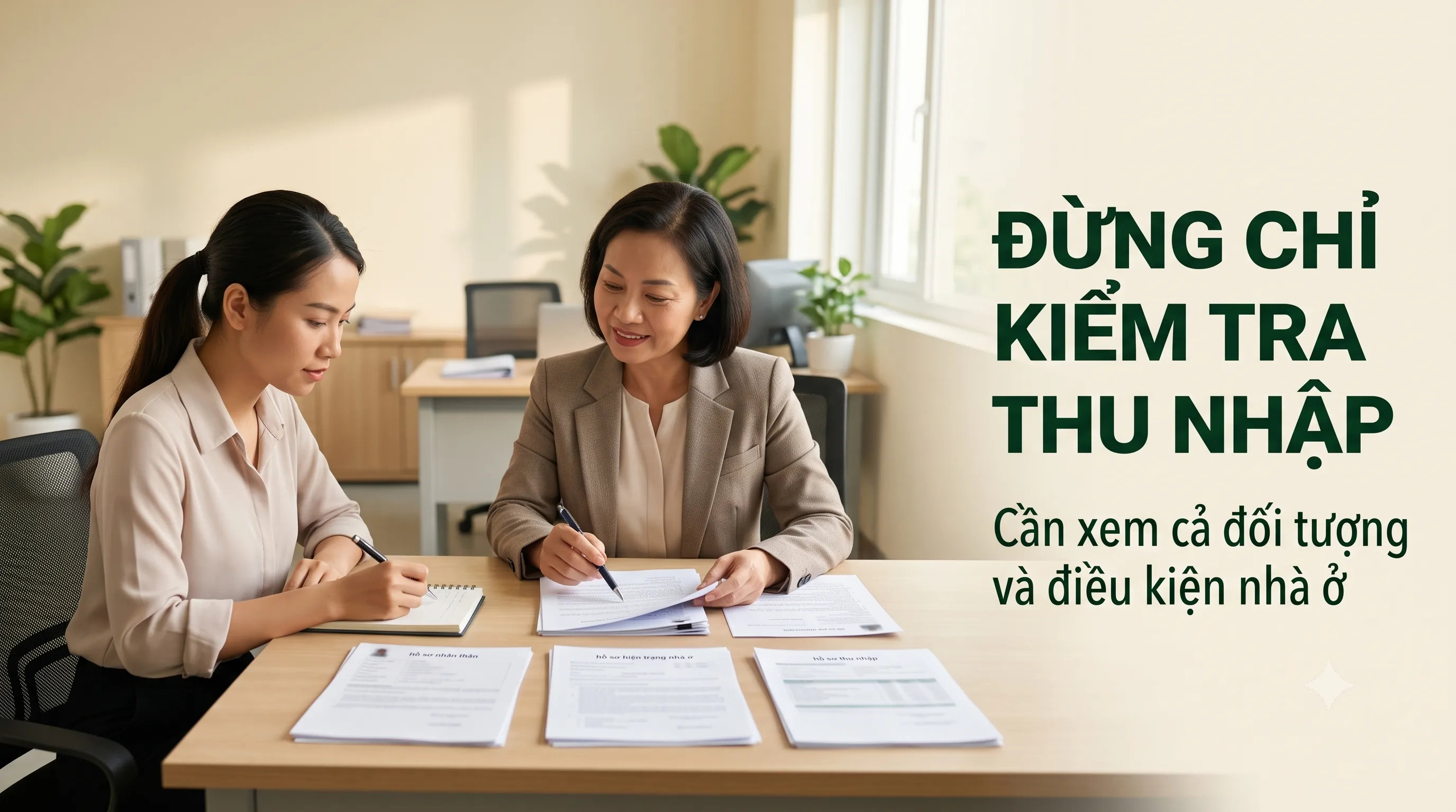 Kiểm tra điều kiện về đối tượng và điều kiện về nhà ở khi mua nhà ở xã hội